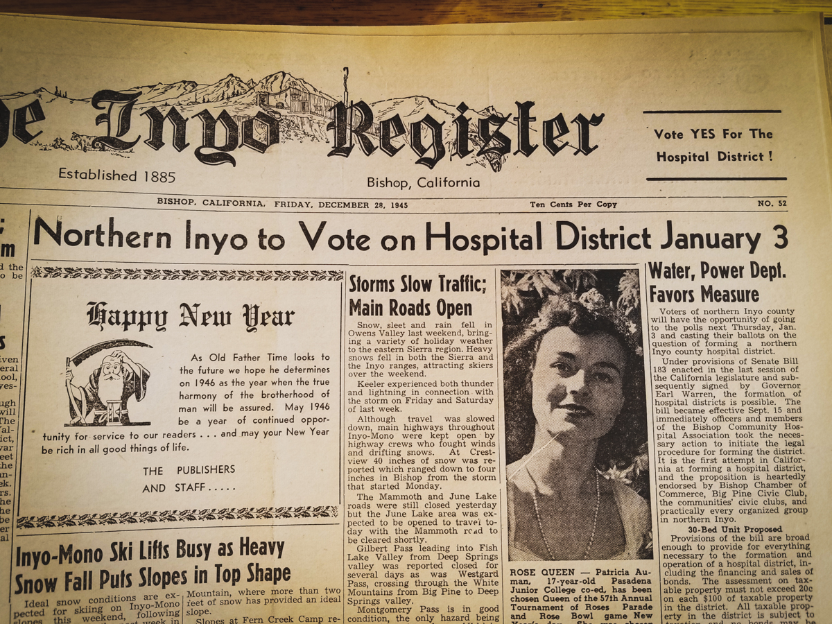 1945 newspaper showing NIHD vote