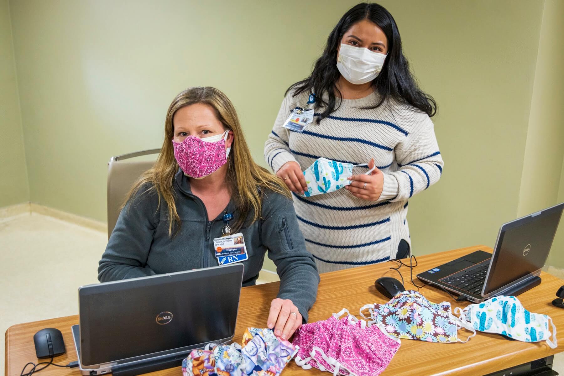 Nurses with PPE masks